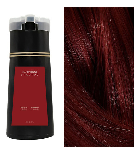Champú Hair Dye, Champú Hair Instant Dye/1 Unidad, Rojo