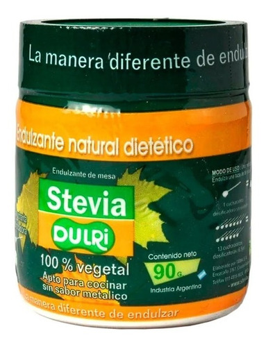 Edulcorante Stevia Dulri En Polvo X 90 Grs