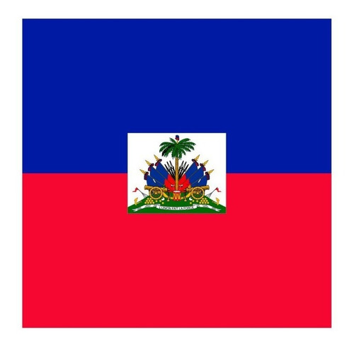 Bandera Haití 60 X 90 Cm Estampada Con Anillas Metálicas