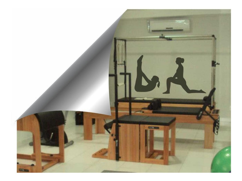 Adesivo Parede Posições De Pilates Academia Alongamento Gym