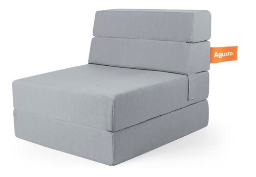 Sofa Cama Individual Agusto ® Sillon Plegable Color Gris terciopelo