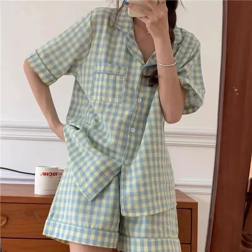 Pijama Para Mujer, Conjunto De Pijama De Seda Con Leche, Rop
