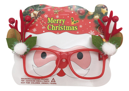 Lentes Con Diseños Navideños En Cartón, Pack X12