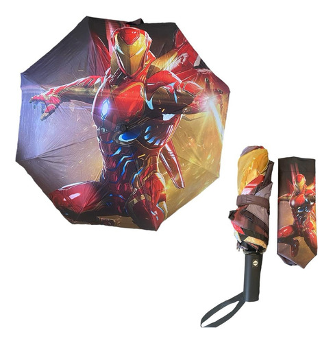 Paraguas Automático Abre Y Cierra Con Botón De Iron Man