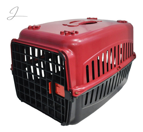 Caixa Transporte Pet Cachorro Gato Coelho N3 Porte Grande Cor Vermelho