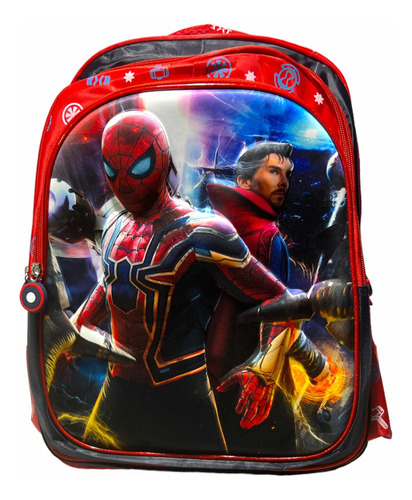 Mochila Spiderman Dr Strange + Advengers + Escolar + Calidad