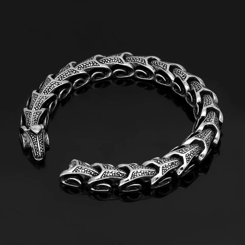 Brazalete Vikingo Serpiente Jörmundgandr Premium Class Acero