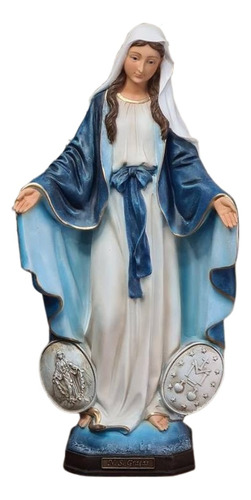 Imagem Nossa Senhora Graças Medalha Milagrosa 30cm Resina