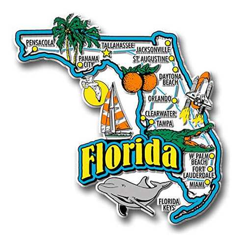 Imán De Florida Jumbo State De Classic Magnets, Coleccionabl