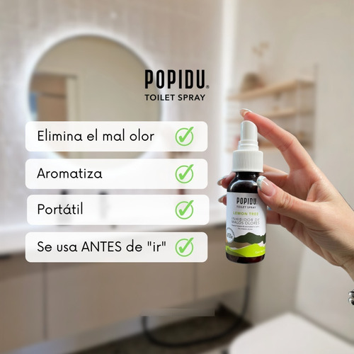 Imagen 2 de 7 de Spray Aromatizante Baño Wc Popidu Elimina Mal Olor 4pack