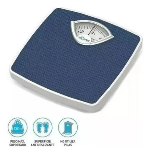 Silfab Balanza Mecánica Personal Antislip Blue Bm100 Azul