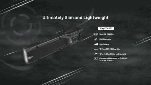 Linterna Nitecore Edc25 Edc 3000lm Usb-c Recargable