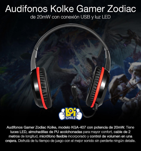 Audífono Gamer Kolke Zodiac Loi Chile