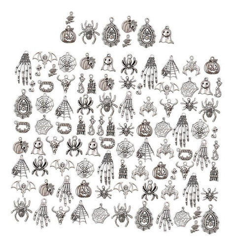 100 Piezas Variadas De Dijes De Halloween Colgantes