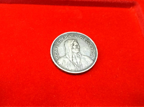 Antigua Moneda 5 Francos Plata Confederac Helvetica 1932 - B (Usado)