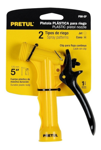 Pistola Para Riego Plastico 5p 22759 Pretul