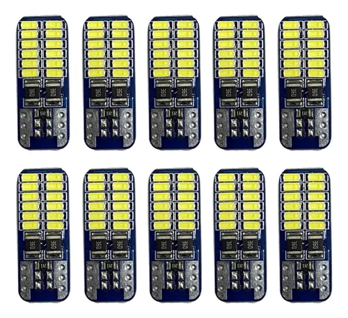 Piojitos T10 24 Led Excelente Iluminacion 12v X10 Unidades
