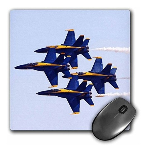 Ratón Blue Angels At Air Show De 8 X 8 X 0.25 Pulgadas De 3d