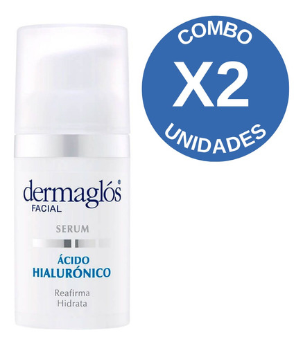 Combo X 2 Dermaglos Serum Hidratante Acido Hialuronico 30 Ml