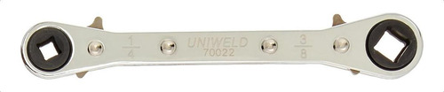 Uniweld Llave De Trinquete Reversible Con Adaptador De Lla. Color Plateado