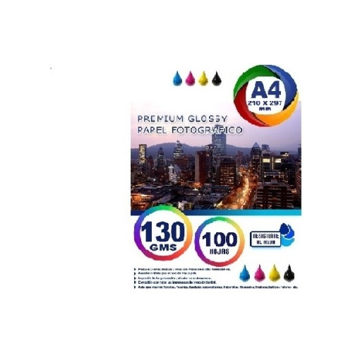 100 Hojas, Papel Fotográfico Glossy A4 Impresora 130g Brilla