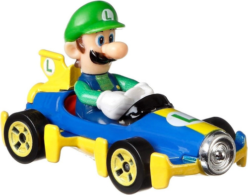 Carrito Hot Wheels Mario Bros Mario Kart - Luigi