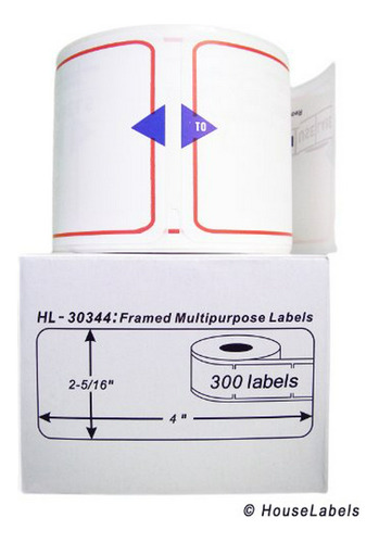 Etiqueta - Houselabels Compatible Dymo 30344 Shipping Labels