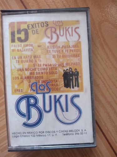 Los Bukis 15 Éxitos Casete Fallan La Primera Y Última Canció (Usado)