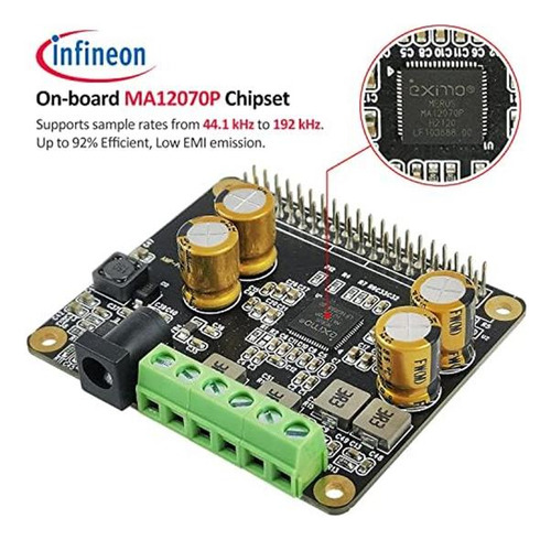 Amplificador De Audio Rpi 2x80w Peak Salida Class D Hifi Amp