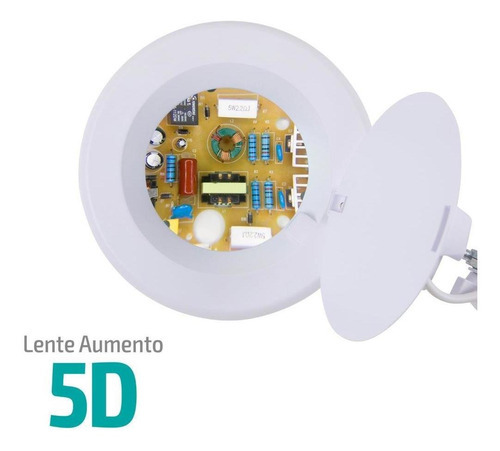 Lupa Com Luminária Led Tripé E 02 Bandejas Solver Hl-500 5x