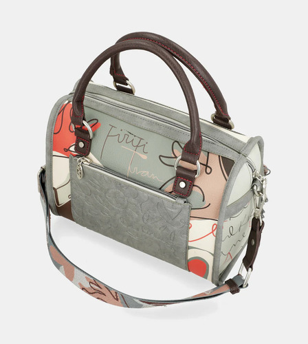 Bolsa Anekke Alma Línea Olé Mod. 40761-345 Multicolor Temático Níquel Multicolor