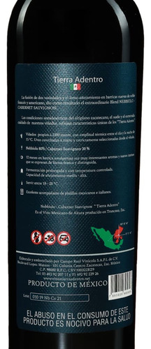 Vino Tinto Tierra Adentro Nebbiolo 750ml