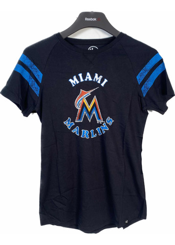 Remera Manga Corta Dama Miami Marlins Baseball 47 Brand