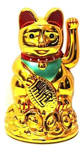 Gato De La Suerte Dorado Fortuna Dinero Maneki Neko A Pila