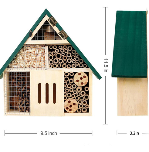 Hotel De Abejas, Serrín Polinizador De Abejas, Resistente A