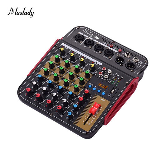 Muslady Tm4 - Mezclador De Audio Digital De 4 Canales