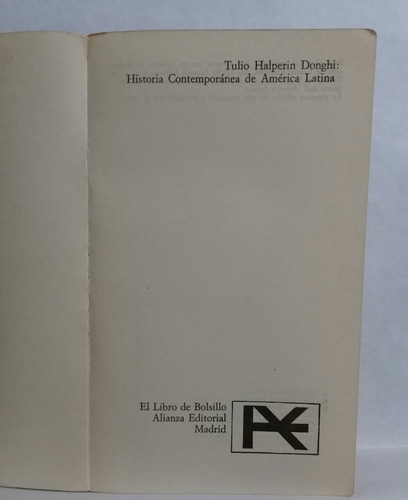 Imagen 3 de 7 de Historia Contemporanea America Latina Tulio Halperin Donghi