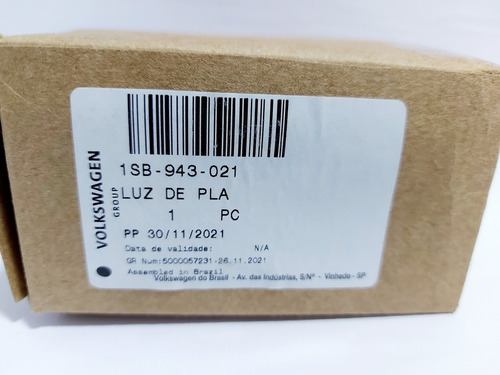Luz De Placa De Licença Up Fox Gol 1sb943021 Nova N.138
