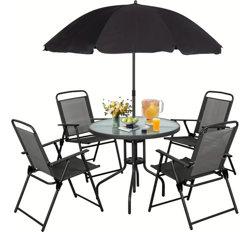 Pack 2 Sillas Plegables Textilina/acero Jardin, Patio Campin