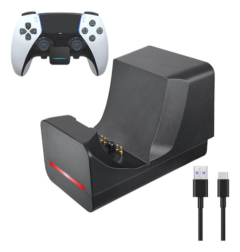 Cargador Dock Ps5 Dualsense Edge Soporte De Pared Led Color