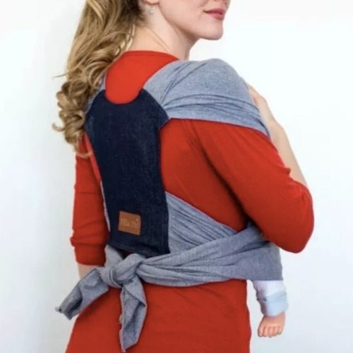 Fular Portabebe Prearmado Espalda Jean Gris Claro Ulla Oh! Gris Xl (Usado)