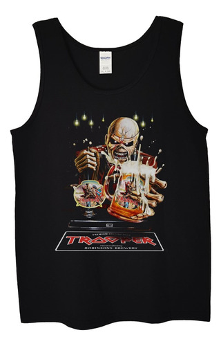 Polera Musculosa Iron Maiden Beer Trooper Metal Abominatron