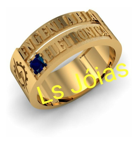 Anel De Formatura Engenharia Eletronica Ouro 18k