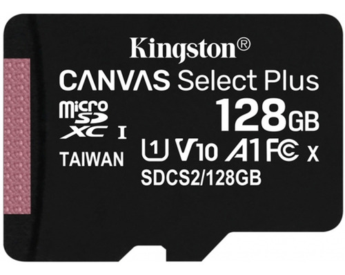 Imagen 1 de 5 de Memoria Micro Sd 128gb Kingston Canvas Juegos A1 Video Fhd