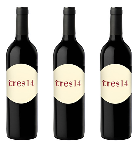 Tres 14 Vino Malbec By Daniel Pi X 750ml. X 3 Botellas.