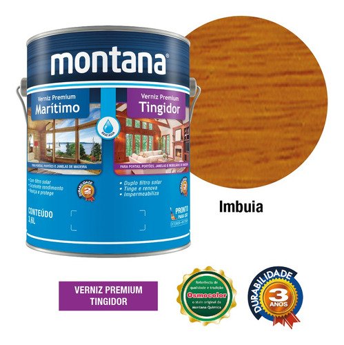 Ver-niz Base Água Tingidor Duplo Filtro Solar Montana 3,6l