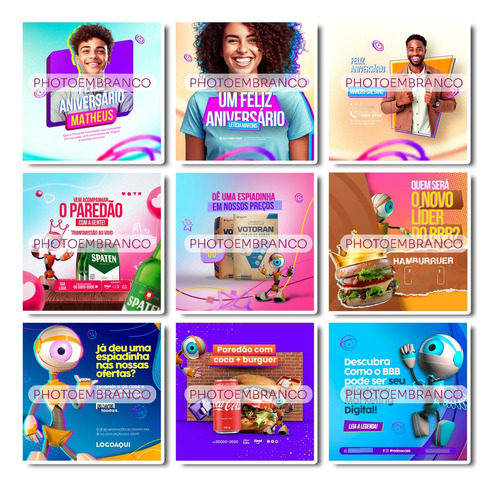 Pack 80 Big Brother Brasil, Artes Editáveis Photoshop Psd