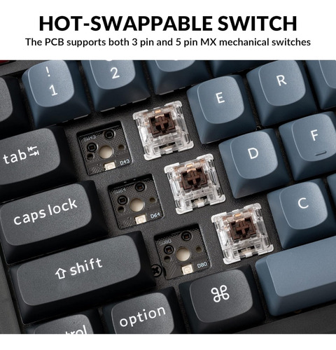 Keychron V6 Wired Custom Mechanical Keyboard, Full-size Q...