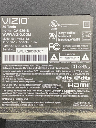 Fuente De Poder Vizio M552i-b2 Dps-167dp-1 (Usado)