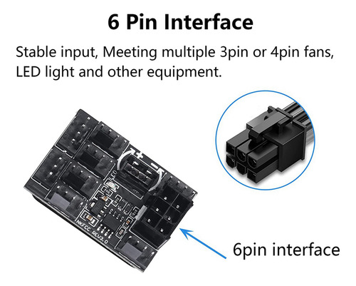 2 Adaptadores De Ventilador De 3 Pines Y 4 Pines Pwm Pc, Cha